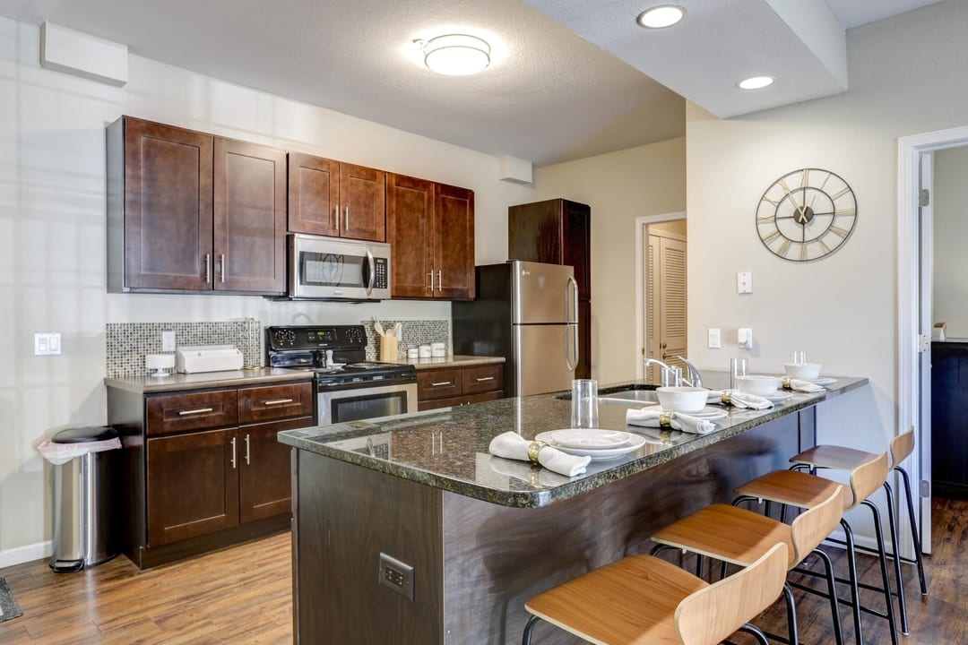 interior photo of Maywood Apartments kitchen