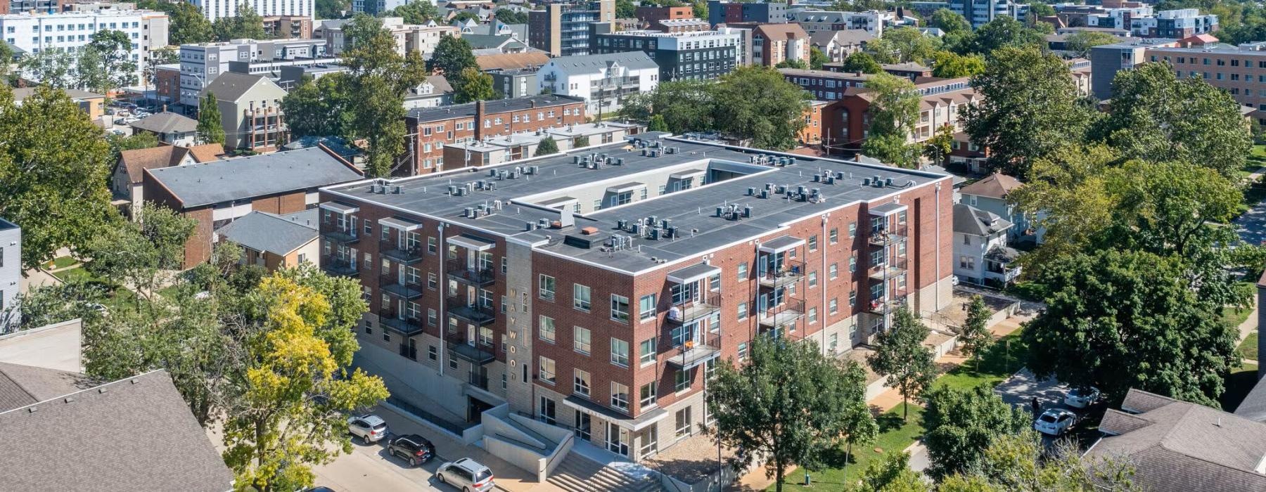 a large building with many windows