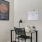 a desk and chair in a room