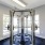 exercise equipment in a fitness center with a window